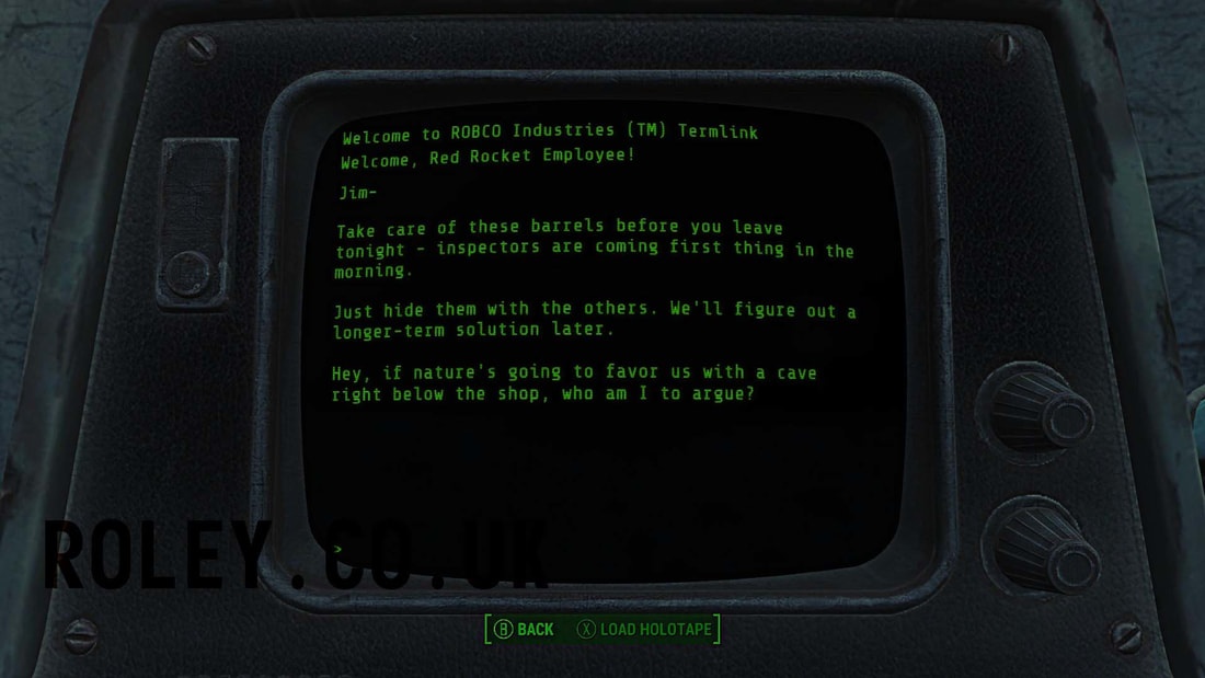 red rocket computer terminal fallout 4